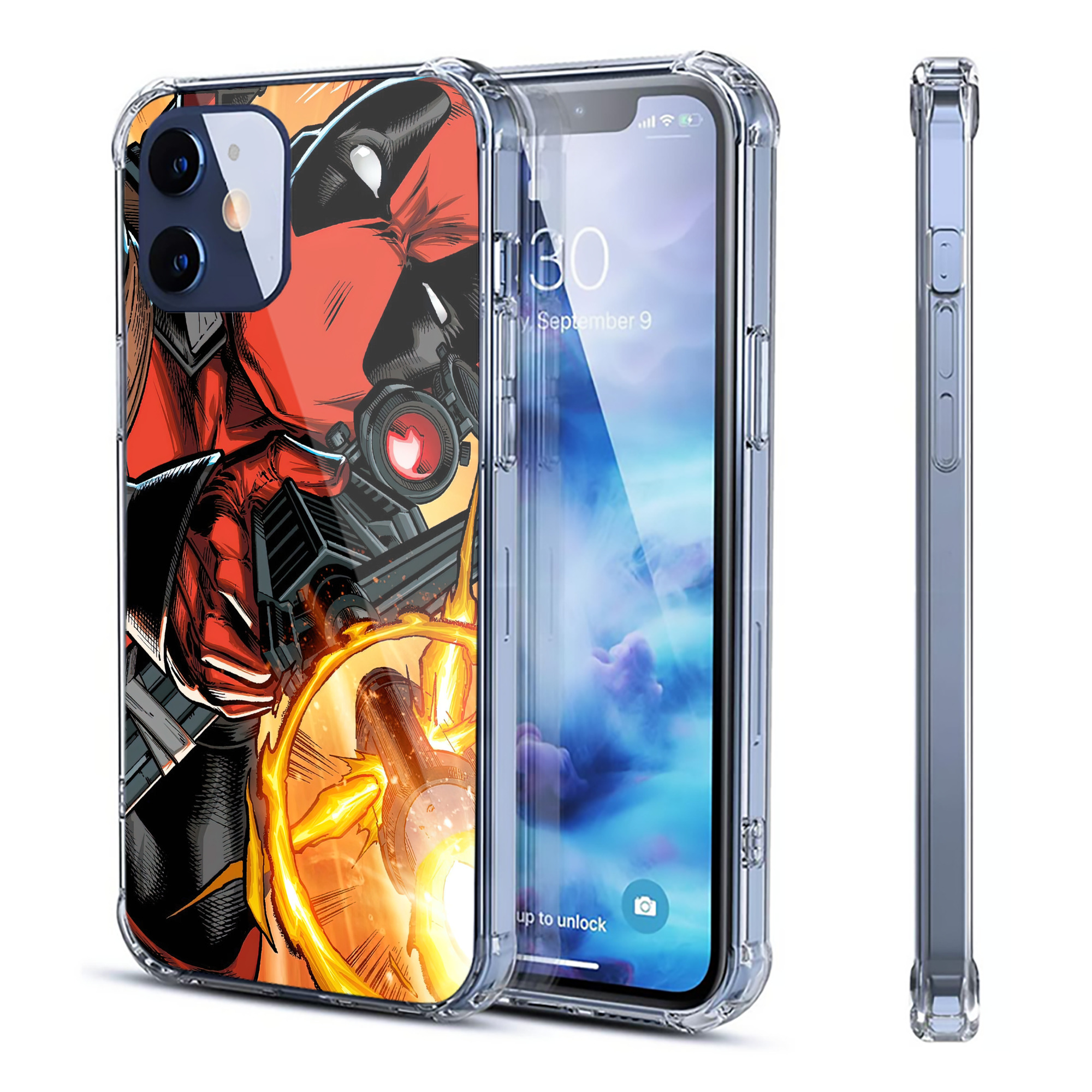 （画像用） Deadpool デッドプール 【iPhone 12シリーズ対応】透明スマホケース（クリアソフトケース）